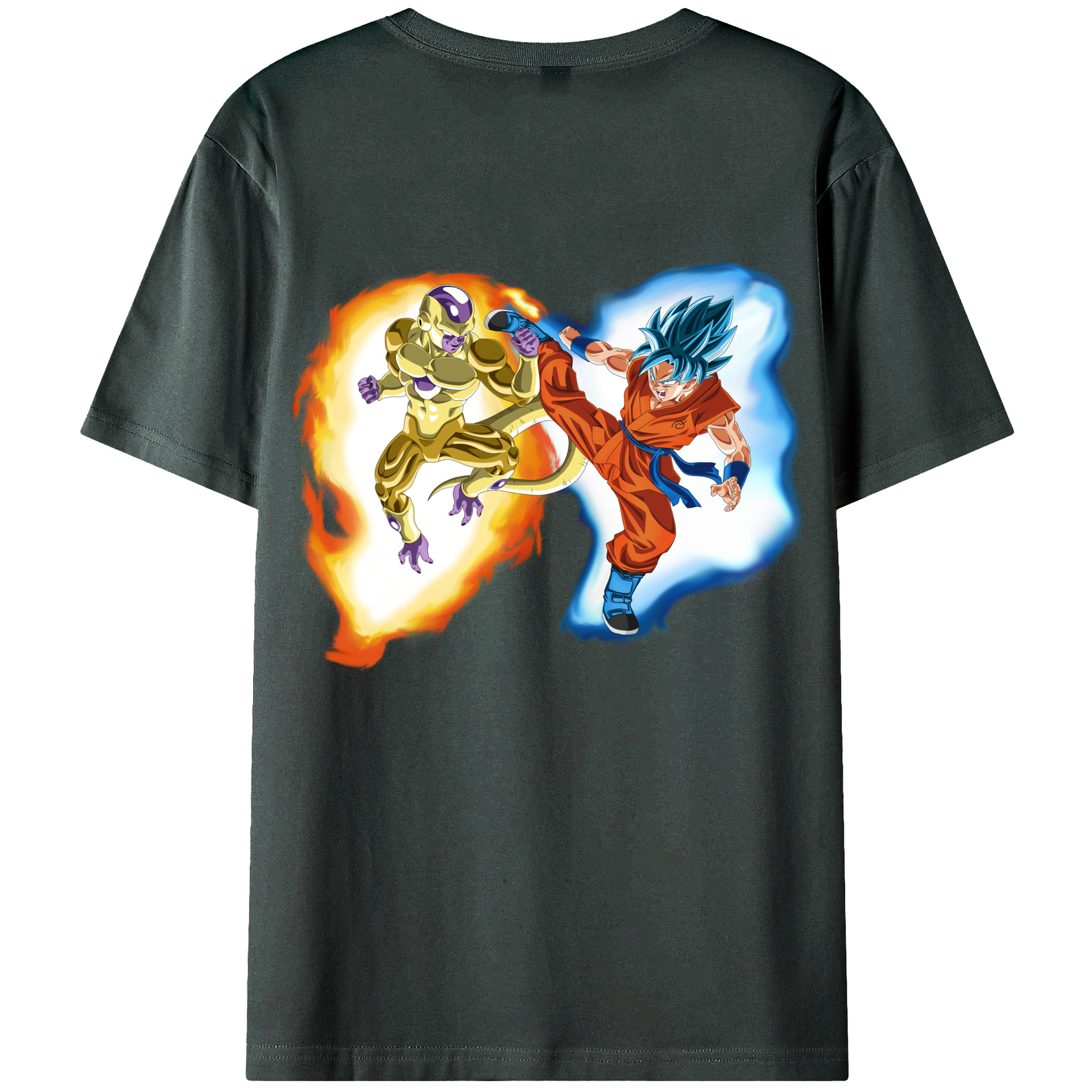 （画像用） ドラゴンボール フリーザ DRAGON BALL Frieza 綿100％ メンズ半袖Tシャツ（バックプリント） 通気性
